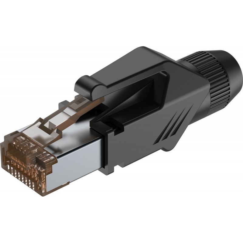 Roxtone RJ45C5E-PH-BK - Wtyk typu RJ45 z osłoną