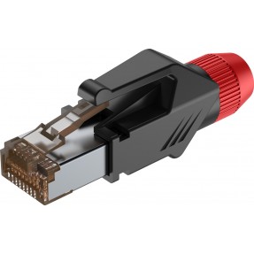 Roxtone RJ45C5E-PH-RD - Wtyk typu RJ45 z osłoną