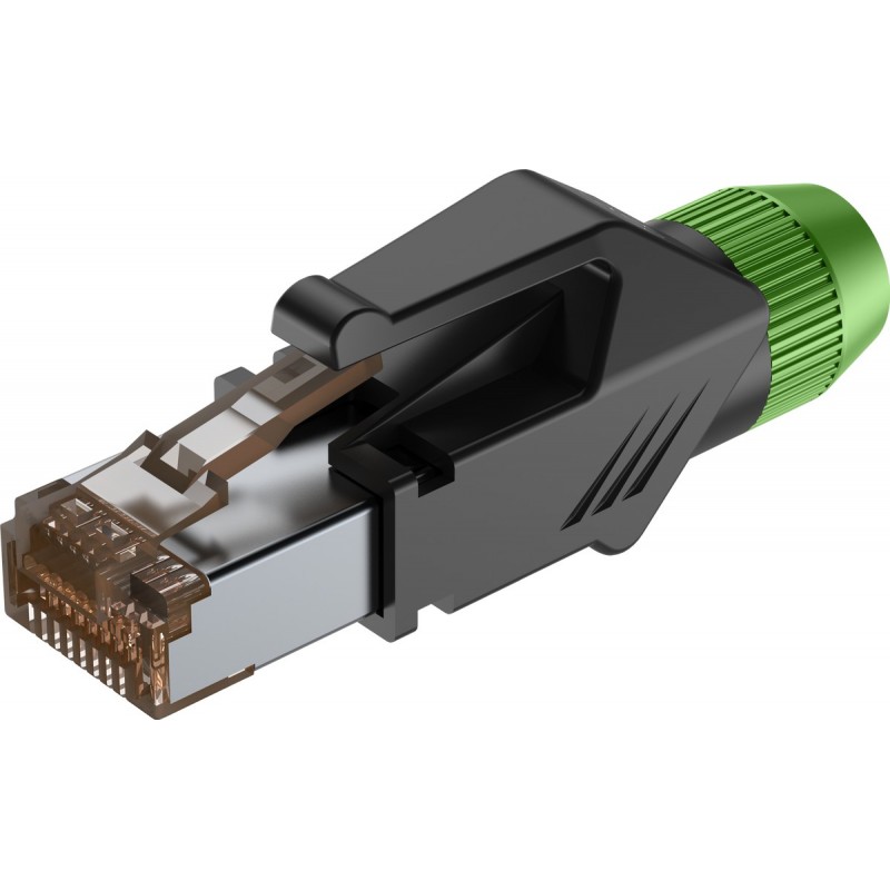 Roxtone RJ45C5E-PH-GN - Wtyk typu RJ45 z osłoną