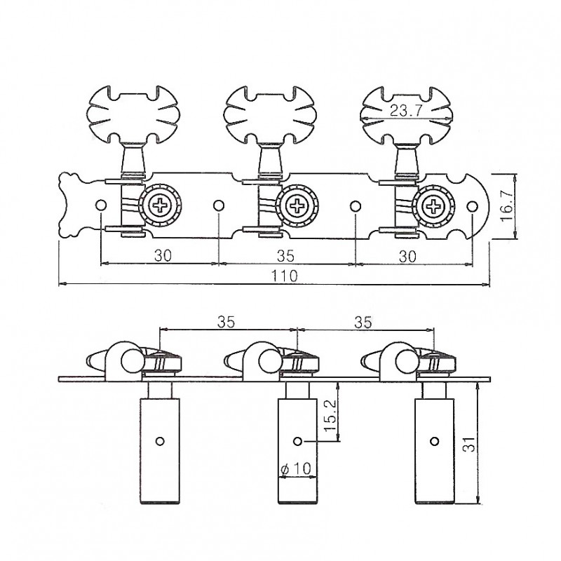 Kera Audio MGP14 - Klucze do gitary klasycznej