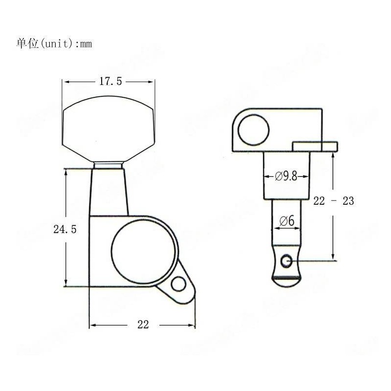 Kera Audio QFB-XFT-CR (6) - Klucze do gitary elektrycznej