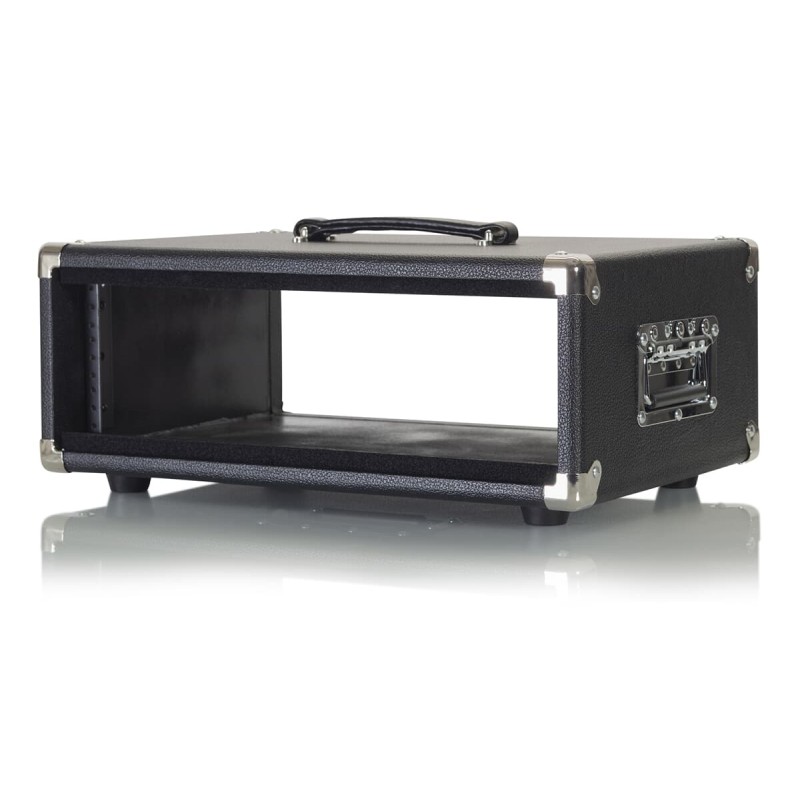 Gator Cases GR-RETRORACK-3BK - Skrzynia rack 3U dla wzmacniaczy rackowych, przedwzmacniaczy, efektów