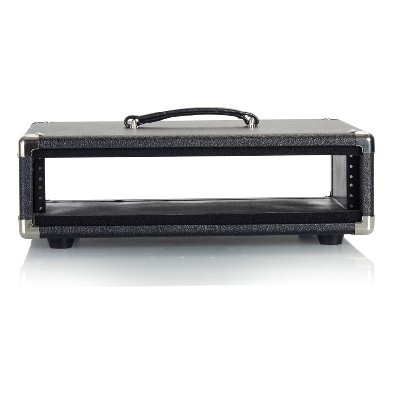 Gator Cases GR-RETRORACK-2BK - Skrzynia rack 2U dla wzmacniaczy rackowych, przedwzmacniaczy, efektów