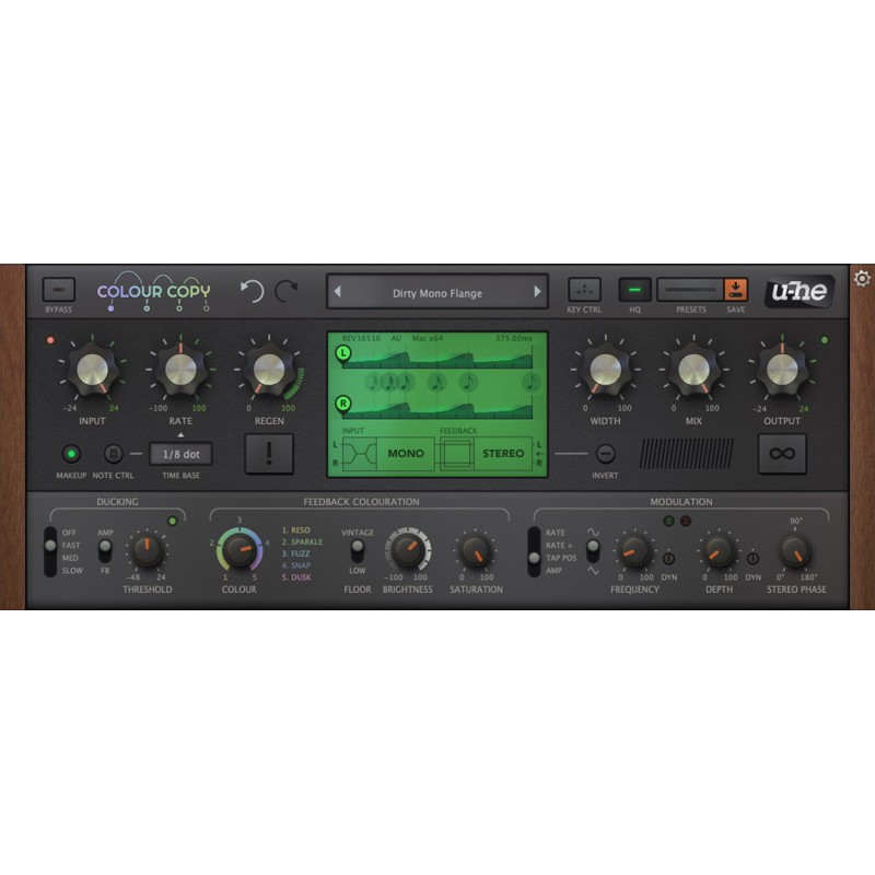 u-He Colour Copy Wtyczka VST Delay (do pobrania) - 1 - Efekty (wtyczki VST, VSTi, TDM, RTAS itp.)) - u-He Colour Copy to wysokie