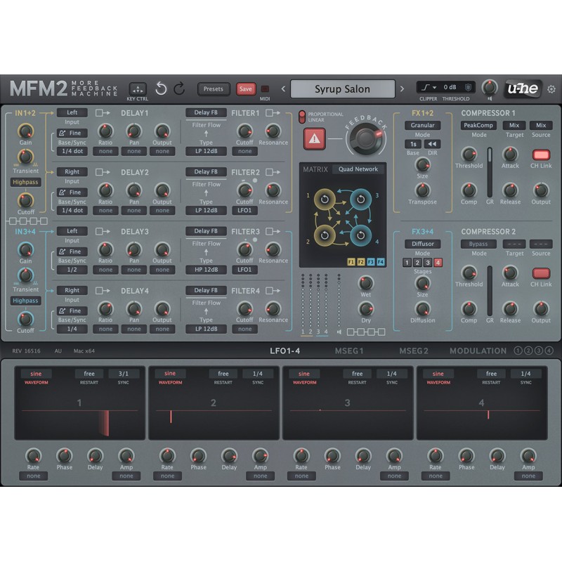 u-He MFM2 Wtyczka VST Delay (do pobrania) - 1 - Efekty (wtyczki VST, VSTi, TDM, RTAS itp.)) - u-He MFM2 to wieloaspektowa wtyczk