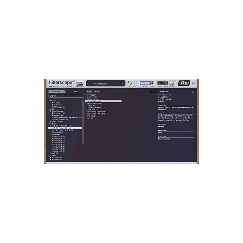 u-He Filterscape Zestaw wtyczek VST (pobierz) - 3 - Efekty (wtyczki VST, VSTi, TDM, RTAS itp.)) - u-He Filterscape to modułowa w