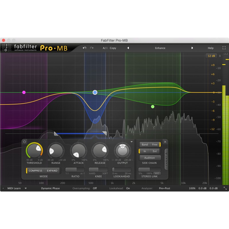 FabFilter Pro-MB - wtyczka VST - 3 - Efekty (wtyczki VST, VSTi, TDM, RTAS itp.)) - Kompresor wielopasmowy z maksymalnie 6 pasmam