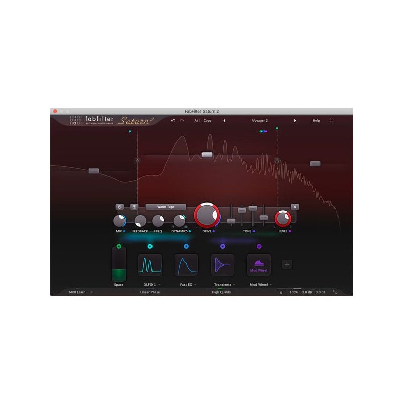 FabFilter Saturn 2 Wtyczka VST Multiband Distortion - 1 - Efekty (wtyczki VST, VSTi, TDM, RTAS itp.)) - Potężna wielopasmowa wty