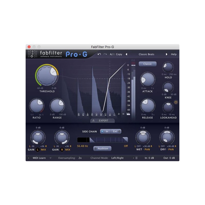 FabFilter Pro-G Wtyczka VST Expander - 1 - Efekty (wtyczki VST, VSTi, TDM, RTAS itp.)) - Wszechstronna wtyczka bramki i ekspande