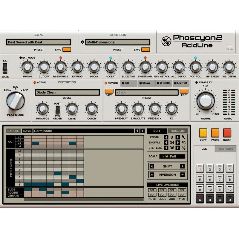 D16 Group Phoscyon 2 - Zaawansowana emulacja TB-303 (do pobrania)