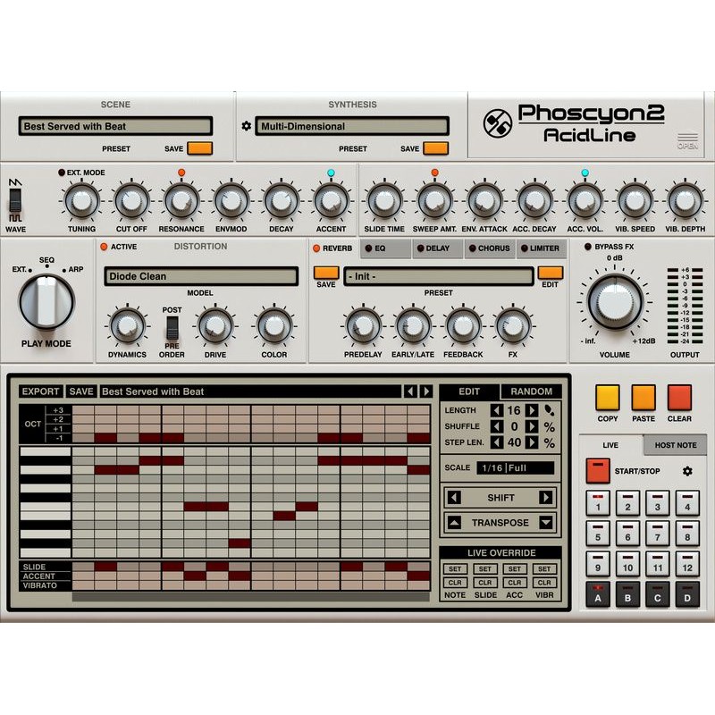 D16 Group Phoscyon 2 - Zaawansowana emulacja TB-303 (do pobrania)