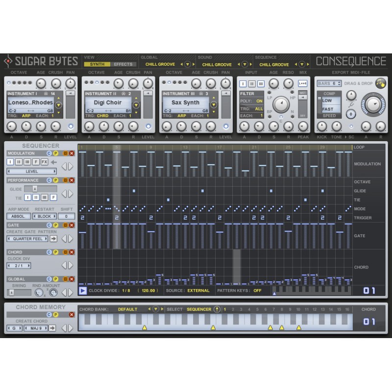 Sugar Bytes Consequence - Sekwencer akordów i arpeggiator (do pobrania)