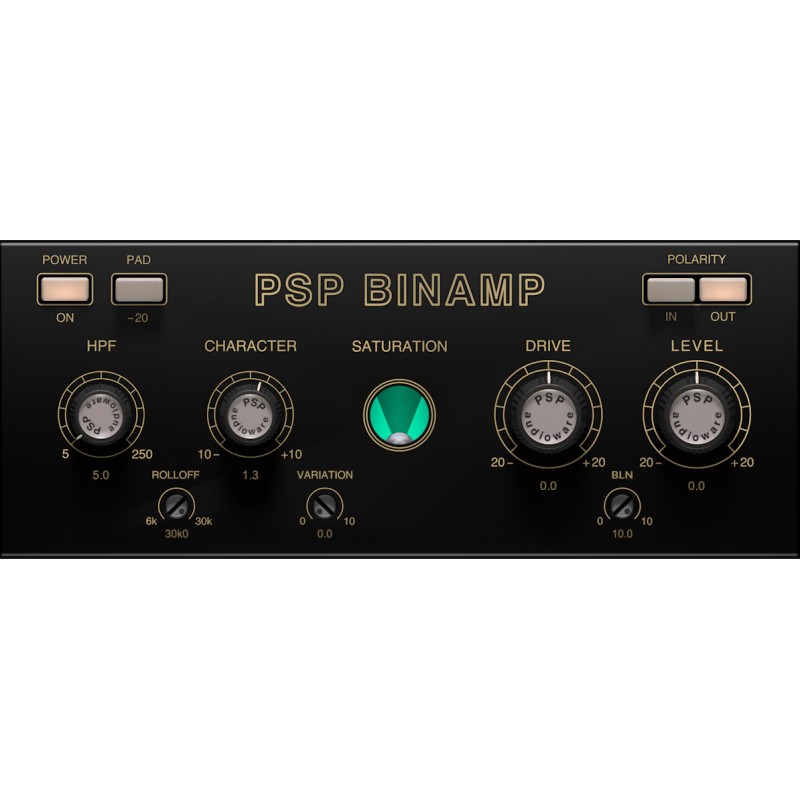 PSP Audioware BinAmp Wtyczka VST - 1 - Efekty (wtyczki VST, VSTi, TDM, RTAS itp.)) - Emulator wzmacniacza basowego i gitarowego 
