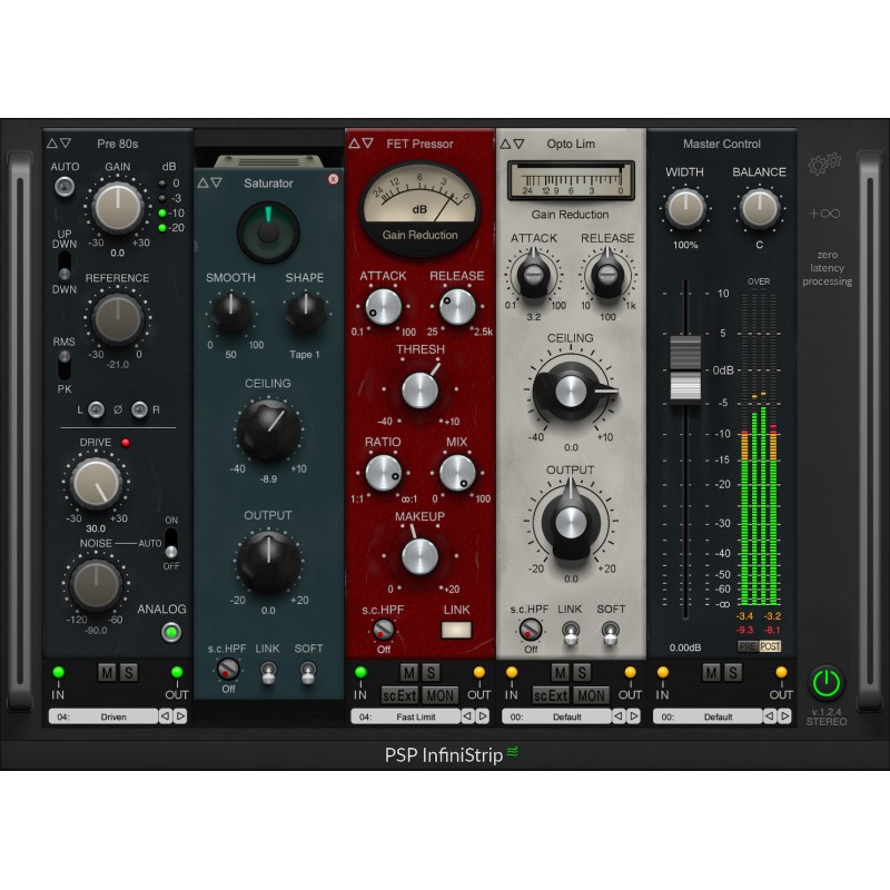 PSP Audioware InfiniStrip Wtyczka VST - 1 - Efekty (wtyczki VST, VSTi, TDM, RTAS itp.)) - Modułowa wtyczka channel strip oferują