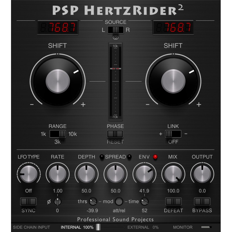 PSP Audioware HertzRider 2 Wtyczka VST - 1 - Efekty (wtyczki VST, VSTi, TDM, RTAS itp.)) - Wtyczka modulacji wysokości dźwięku z