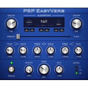 PSP Audioware EasyVerb 2 Wtyczka VST - 1 - Efekty (wtyczki VST, VSTi, TDM, RTAS itp.)) - Przyjazna dla użytkownika wtyczka pogło