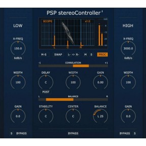 PSP Audioware StereoController2 Wtyczka VST - 1 - Efekty (wtyczki VST, VSTi, TDM, RTAS itp.)) - Narzędzie pola stereo, które poz