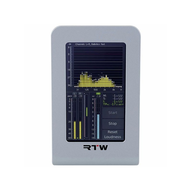 RTW TM3-Primus Miernik sygnału - 3 - Inne sprzęty do studia - Miernik głośności i poziomu stereo, 4,3-calowy pojemnościowy ekran