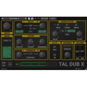 TAL Dub-X Delay Wtyczka VST - 1 - Efekty (wtyczki VST, VSTi, TDM, RTAS itp.)) - TAL-Dub-X to nowa edycja naszej popularnej orygi