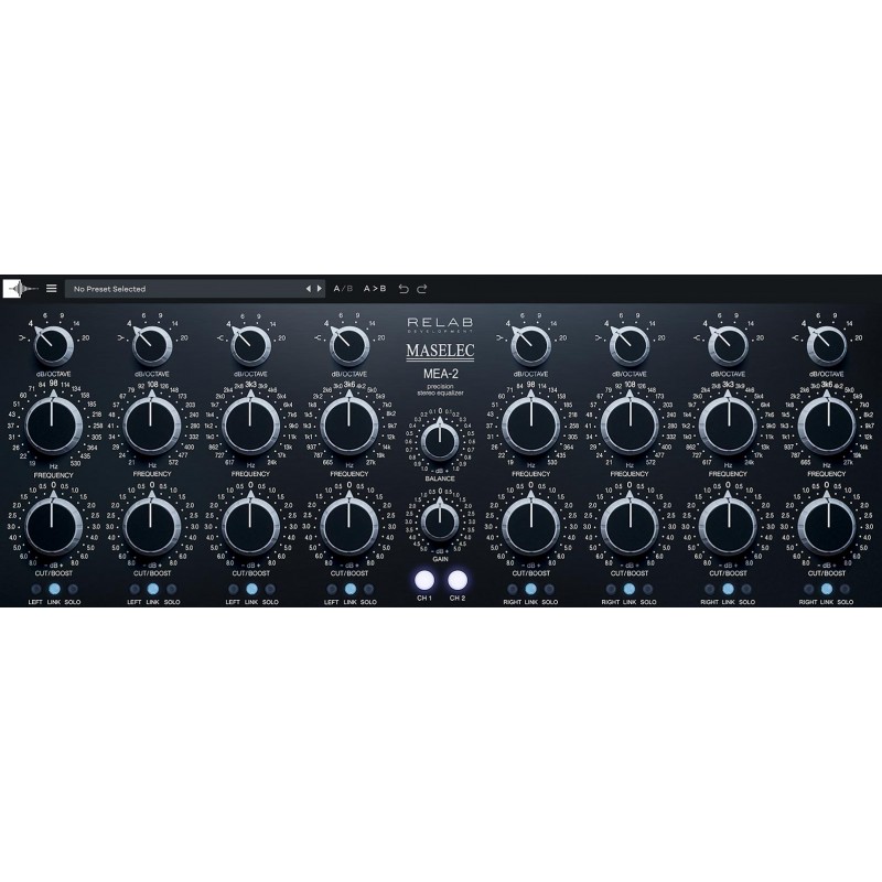 Relab Maselec MEA-2 Wtyczka VST - 1 - Efekty (wtyczki VST, VSTi, TDM, RTAS itp.)) - Korektor Maselec MEA-2 zapewnia ręcznie dost