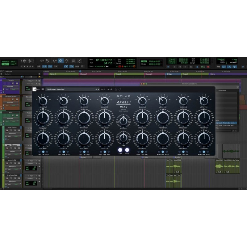 Relab Maselec MEA-2 Wtyczka VST - 4 - Efekty (wtyczki VST, VSTi, TDM, RTAS itp.)) - Korektor Maselec MEA-2 zapewnia ręcznie dost