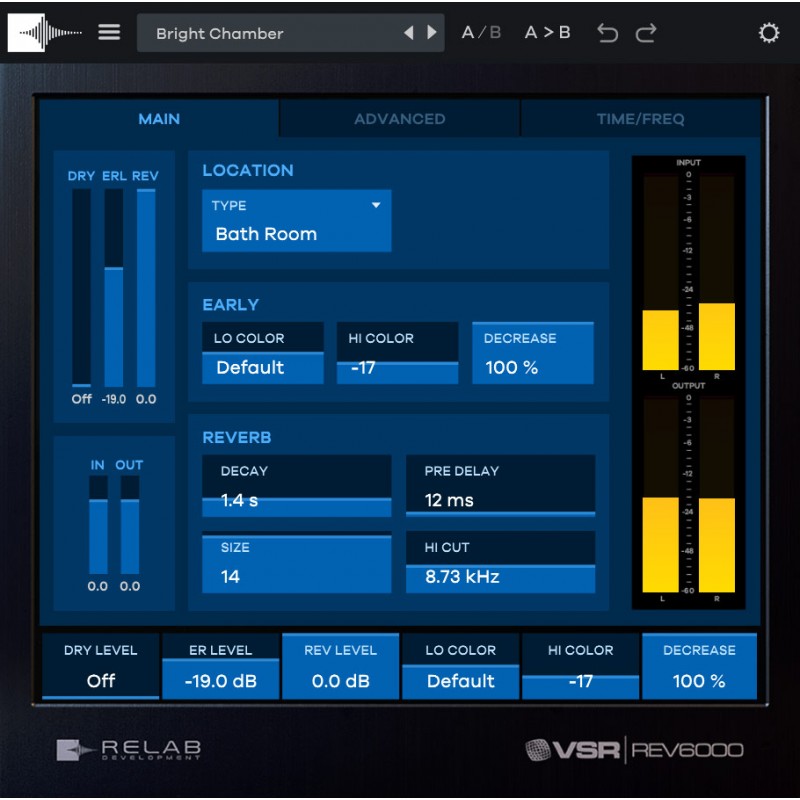Relab Rev6000 Wtyczka VST - 4 - Efekty (wtyczki VST, VSTi, TDM, RTAS itp.)) - REV6000 zapewnia realistyczny, dynamiczny pogłos z