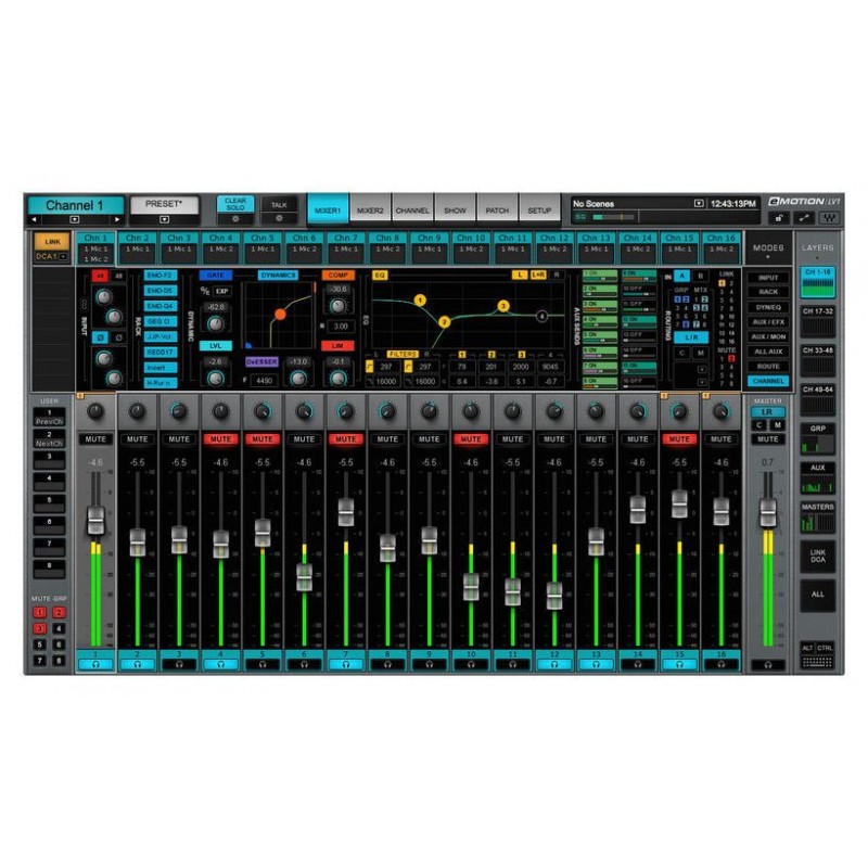 Waves eMotion LV1 Live Mixer – 32 St Ch. - Oprogramowanie Live Mixer dla sieci Soundgrid (do pobrania)