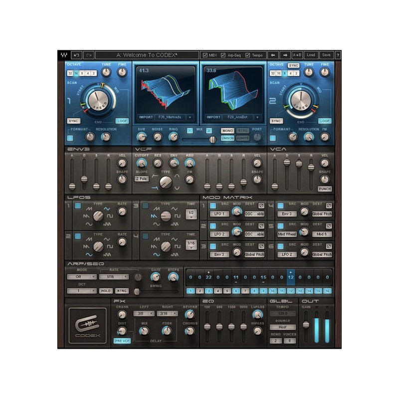 Waves Codex Wavetable Synth - Wirtualny syntezator Wavetable (do pobrania)