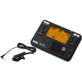 Korg TM-70C BK - Tuner, metronom + mikrofon - 1 - Metronomy - Korg TM-70C BK łączy tuner i metronom w jednym urządzeniu, jest os