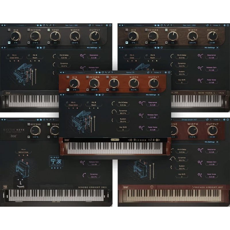 Boz Digital Labs All Pro Pianos Bundle - Wtyczki VST wirtualnych instrumentów klawiszowych (do pobrania)