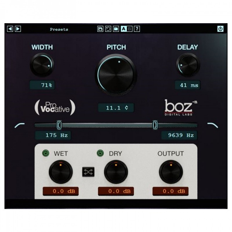Boz Digital Labs ProVocative - Wtyczka do mikro-pitch-shiftu (do pobrania)