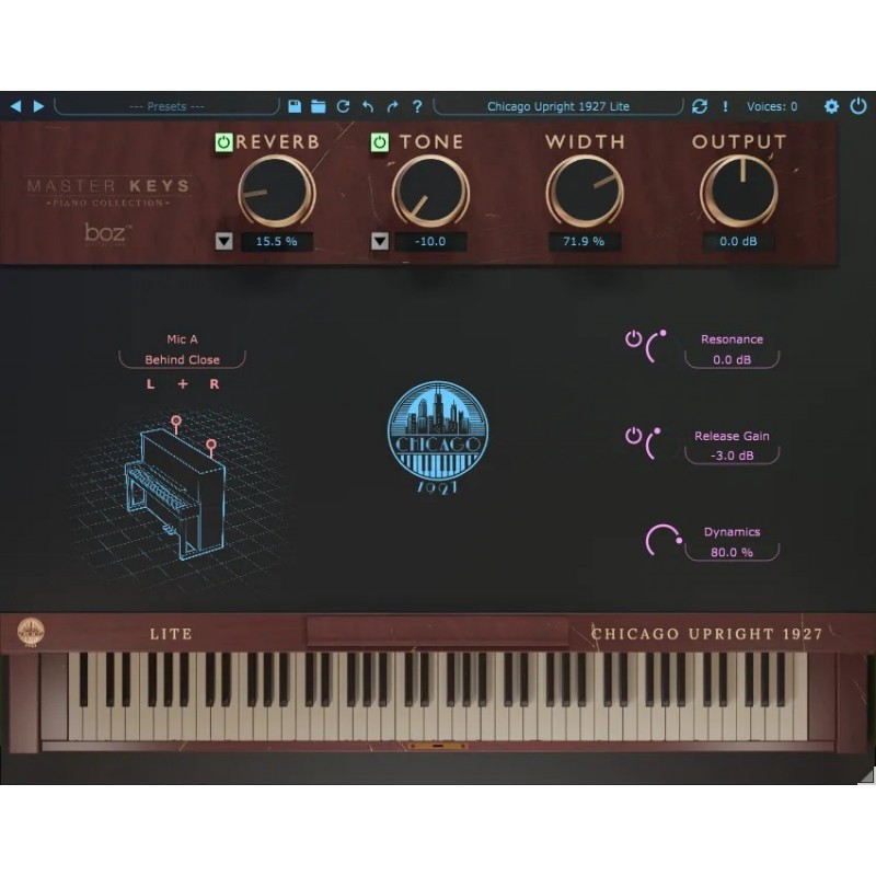 Boz Digital Labs Chicago Upright 1927 Lite - Wtyczka VST wirtualnego instrumentu (upgrade - do pobrania)