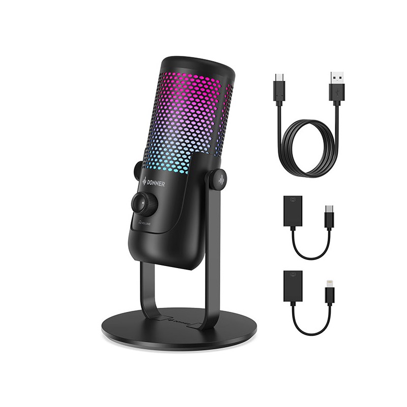 DONNER Neotrack LX - Mikrofon Pojemnościowy - 1 - Mikrofony studyjne - Mikrofon pojemnościowy, membrana 14mm, charakterystyka ka