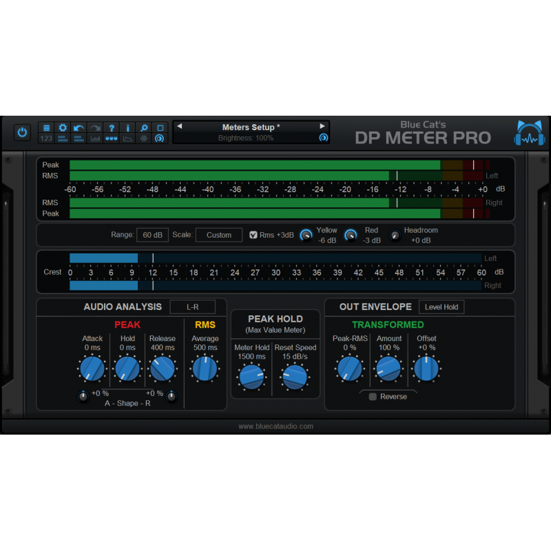 Blue Cat Audio DP Meter Pro - Wtyczka do analizy dźwięku (do pobrania)