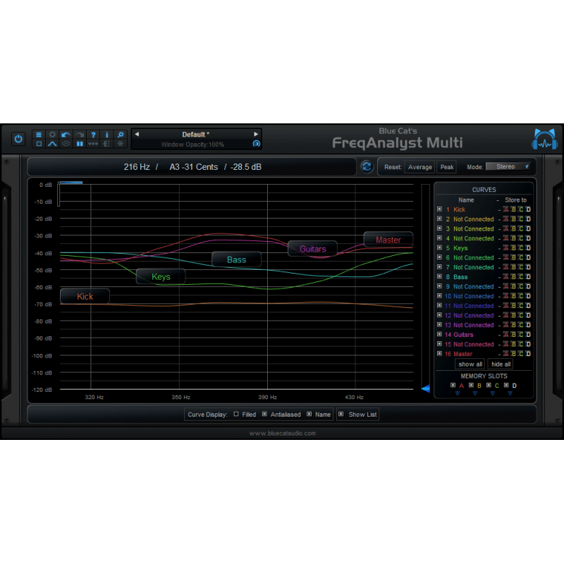 Blue Cat Audio FreqAnalystMulti - Wtyczka analizy widma (do pobrania)