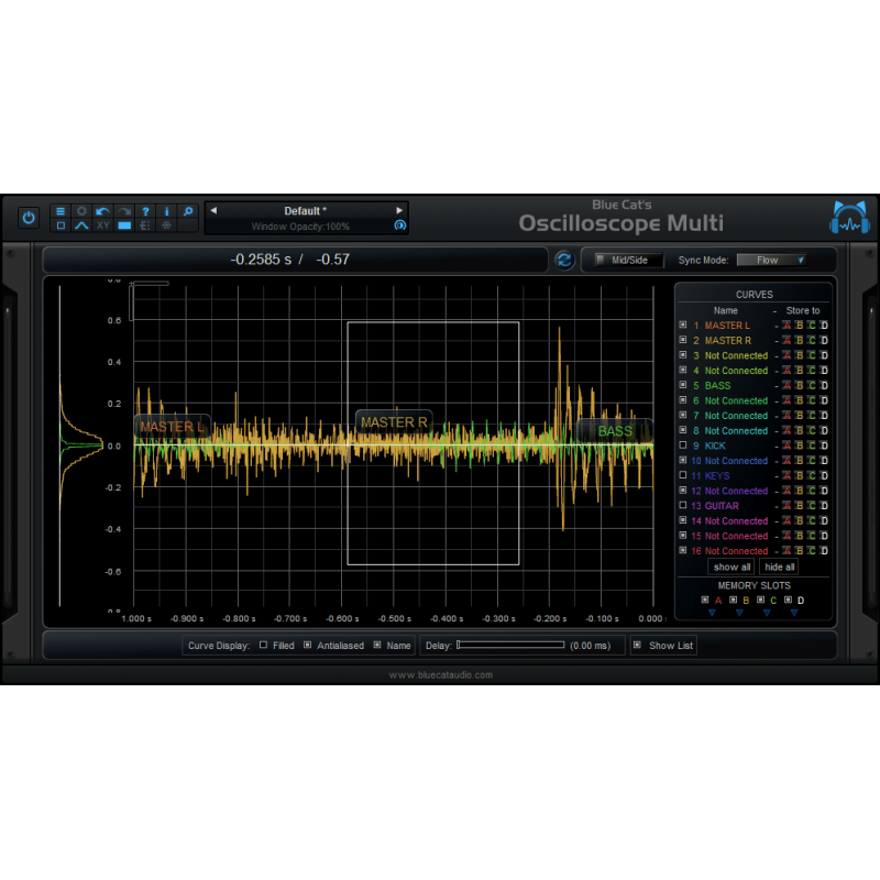 Blue Cat Audio OsciloscopeMulti - Wtyczka analizy widma (do pobrania)