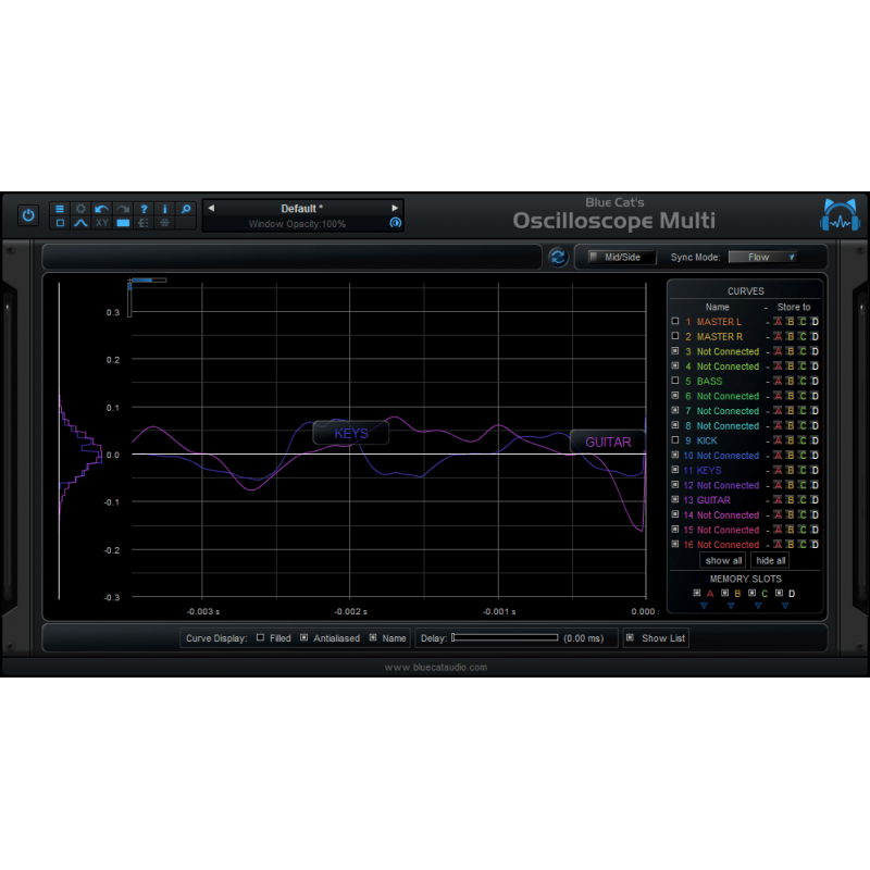 Blue Cat Audio OsciloscopeMulti - Wtyczka analizy widma (do pobrania)