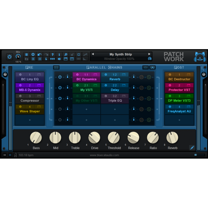 Blue Cat Audio Patchwork - Uniwersalny patchbay wtyczek i multi FX (do pobrania)