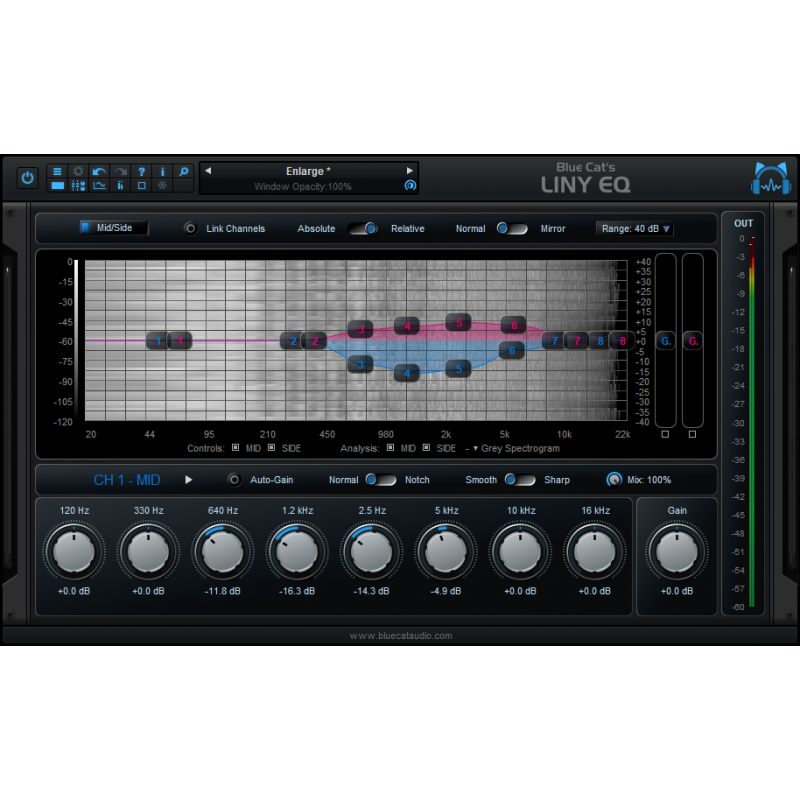 Blue Cat Audio LinyEQ - Wtyczka korektora fazy liniowej (do pobrania)