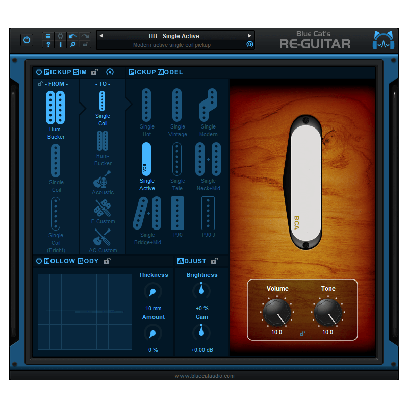 Blue Cat Audio Re-Guitar - Wtyczka do emulacji brzmień gitarowych (do pobrania)