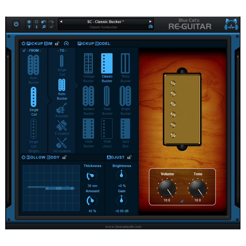 Blue Cat Audio Re-Guitar - Wtyczka do emulacji brzmień gitarowych (do pobrania)