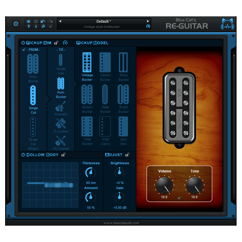 Blue Cat Audio Re-Guitar - Wtyczka do emulacji brzmień gitarowych (do pobrania)