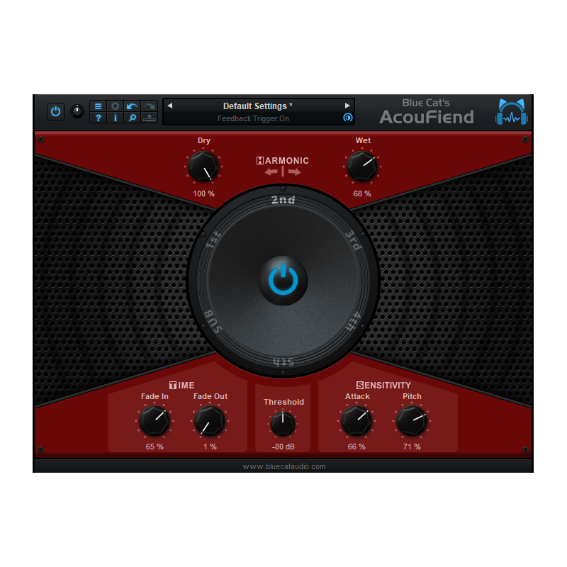 Blue Cat Audio AcouFiend - Wtyczka do symulacji sprzężenia akustycznego (do pobrania)