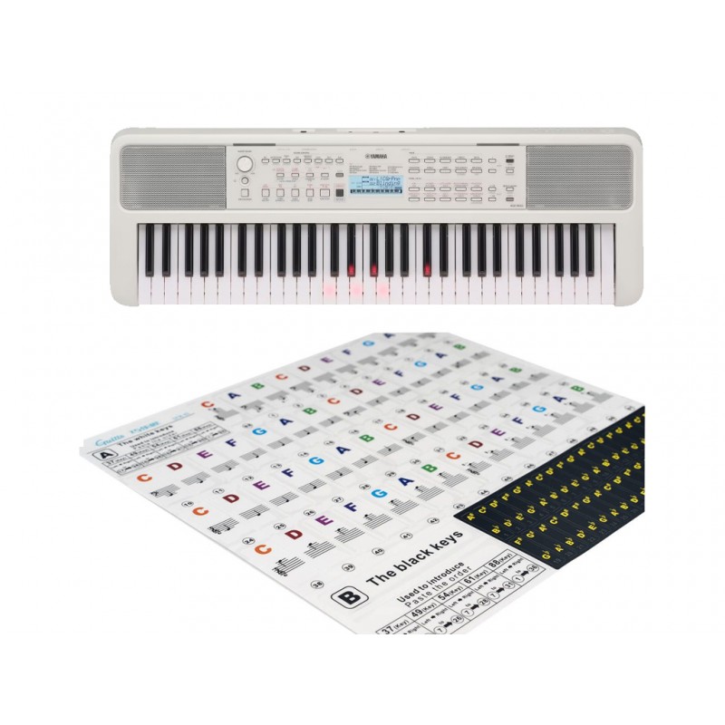 Keyboard Yamaha EZ-310 + naklejki z literową nazwą dźwięku