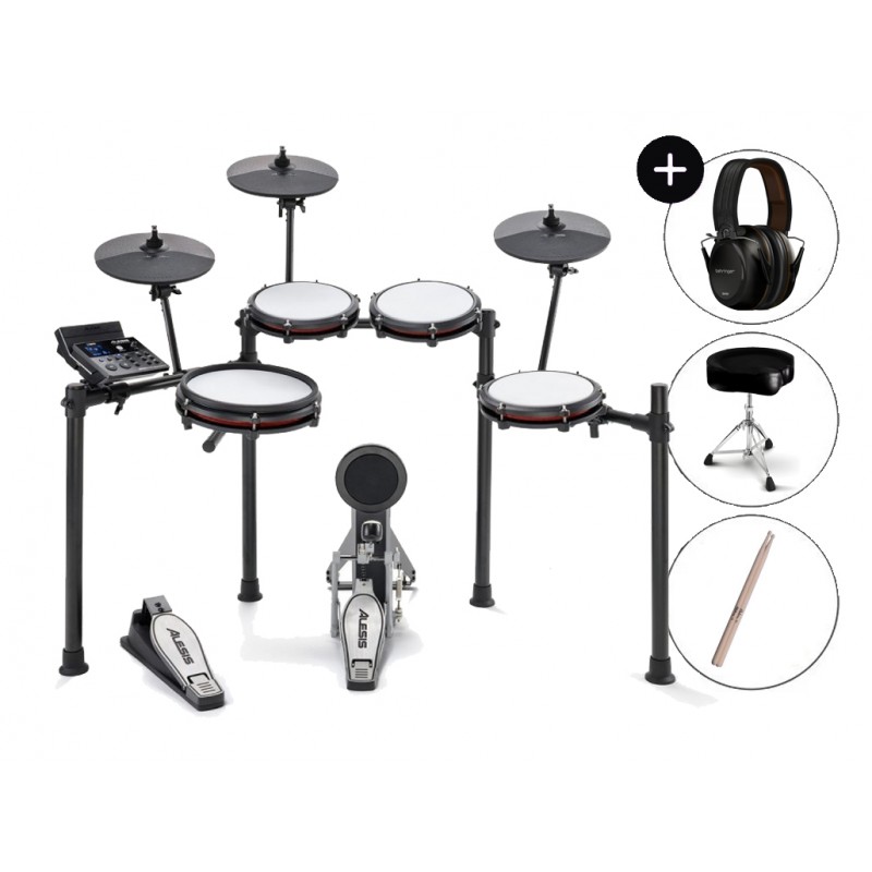 Perkusja elektroniczna Alesis Nitro Max + słuchawki + pałki + stołek