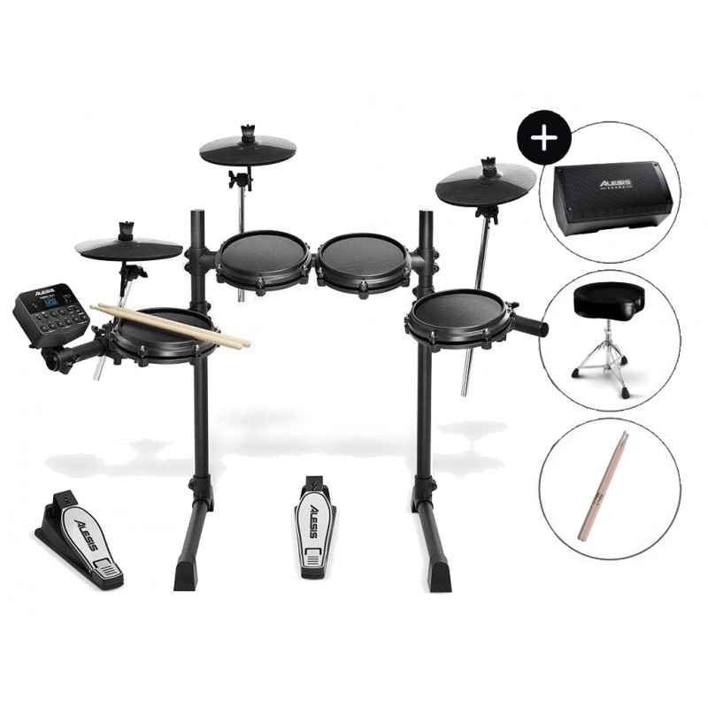 Perkusja elektroniczna Alesis Turbomesh Kit + odsłuch + kabel + pałki + stołek