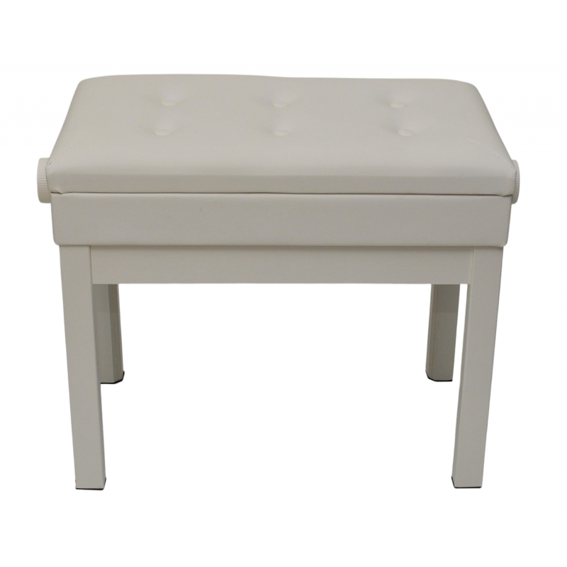 Prima PB-300 WH - Ława do pianina, biała - 1 - Siedziska, Ławy - Ława do pianina PRIMA PB łączy w sobie elegancję, wygodę i funk