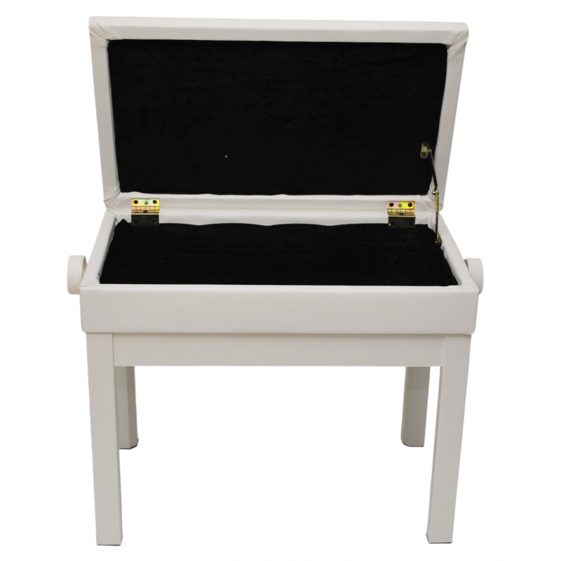 Prima PB-300 WH - Ława do pianina, biała - 2 - Siedziska, Ławy - Ława do pianina PRIMA PB łączy w sobie elegancję, wygodę i funk