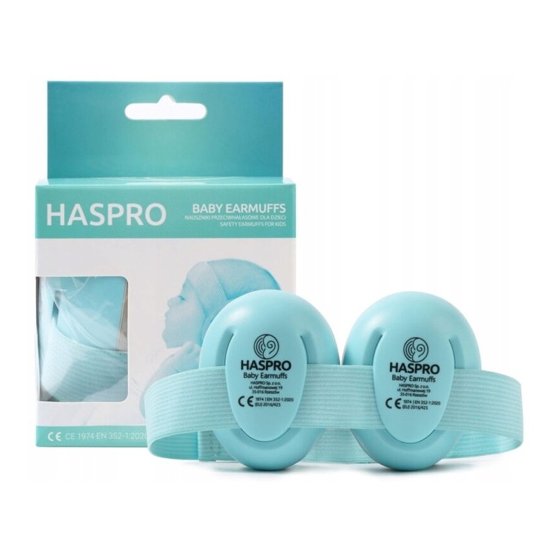 Haspro Baby Earmuffs MINT - Nauszniki ochronne dla niemowląt i małych dzieci - 1 - Zatyczki do uszu - Haspro Baby Earmuffs Boy 0