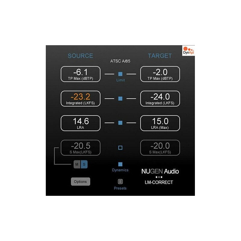 NUGEN Audio LM-Cor with DynApt (Expansion) - Wtyczka VST - rozszerzenie (do pobrania)